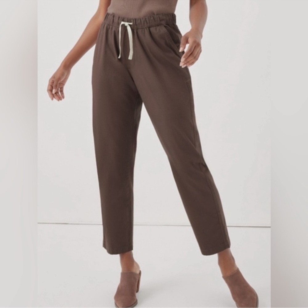 NEW Pact Daily Twill Pant XXL Brown Taupe Drawstring Women’s